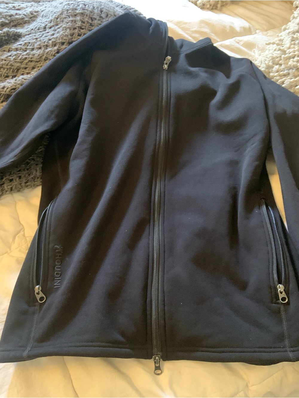 Men's Black Lightweight Hooded Zip Jacket - Picture 2 of 8